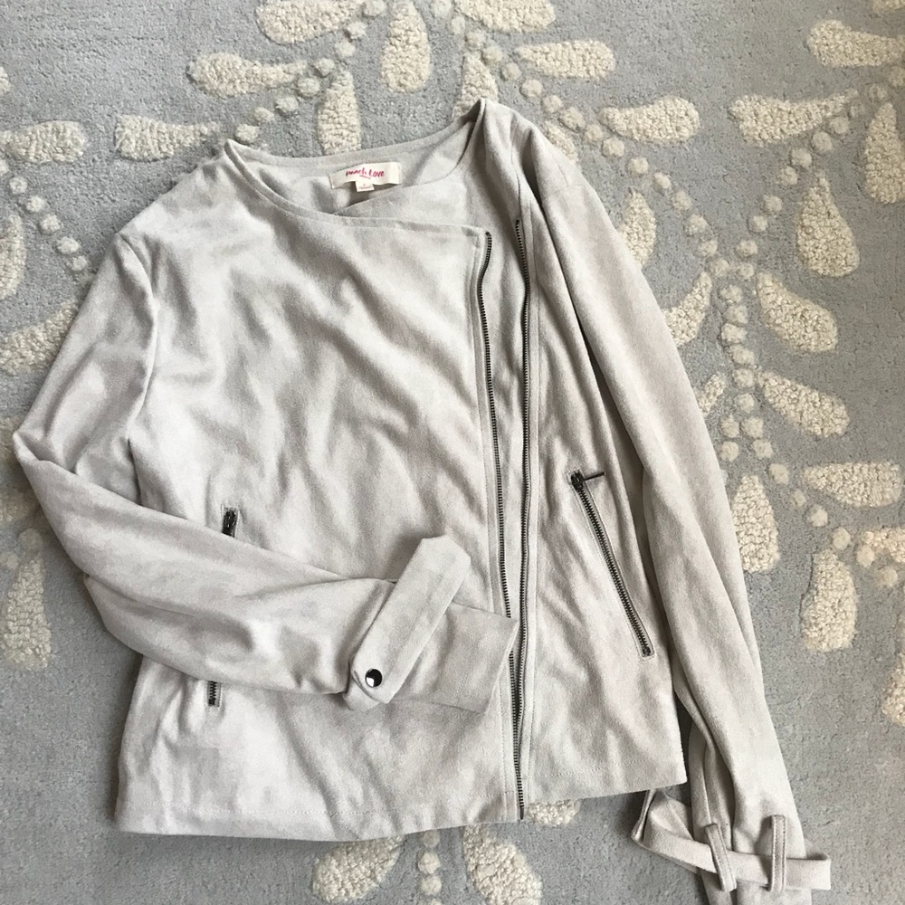 Ivory suede jacket from vici boutique